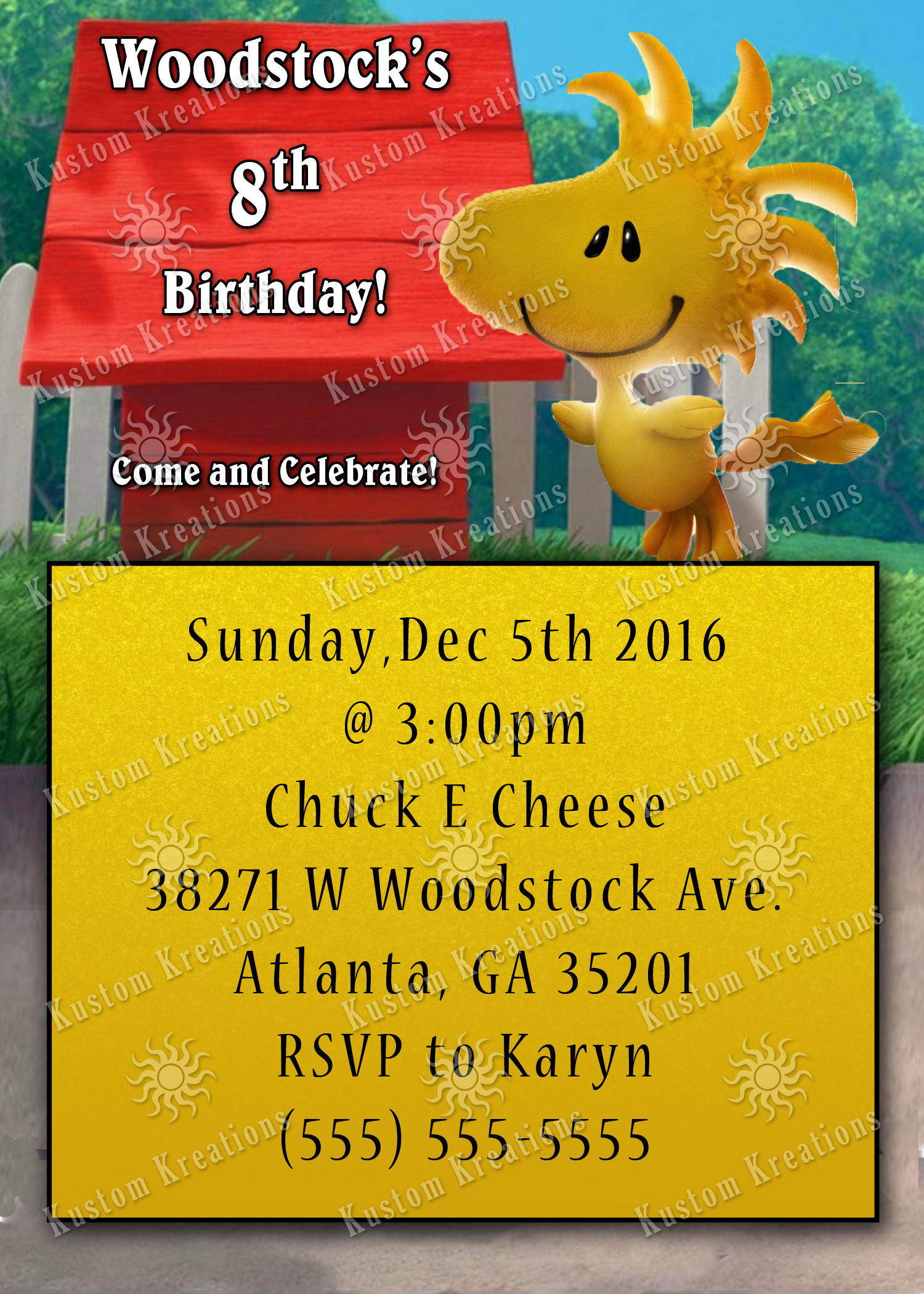 Snoopy Birthday Invitations
 Peanuts Snoopy Birthday Invitations