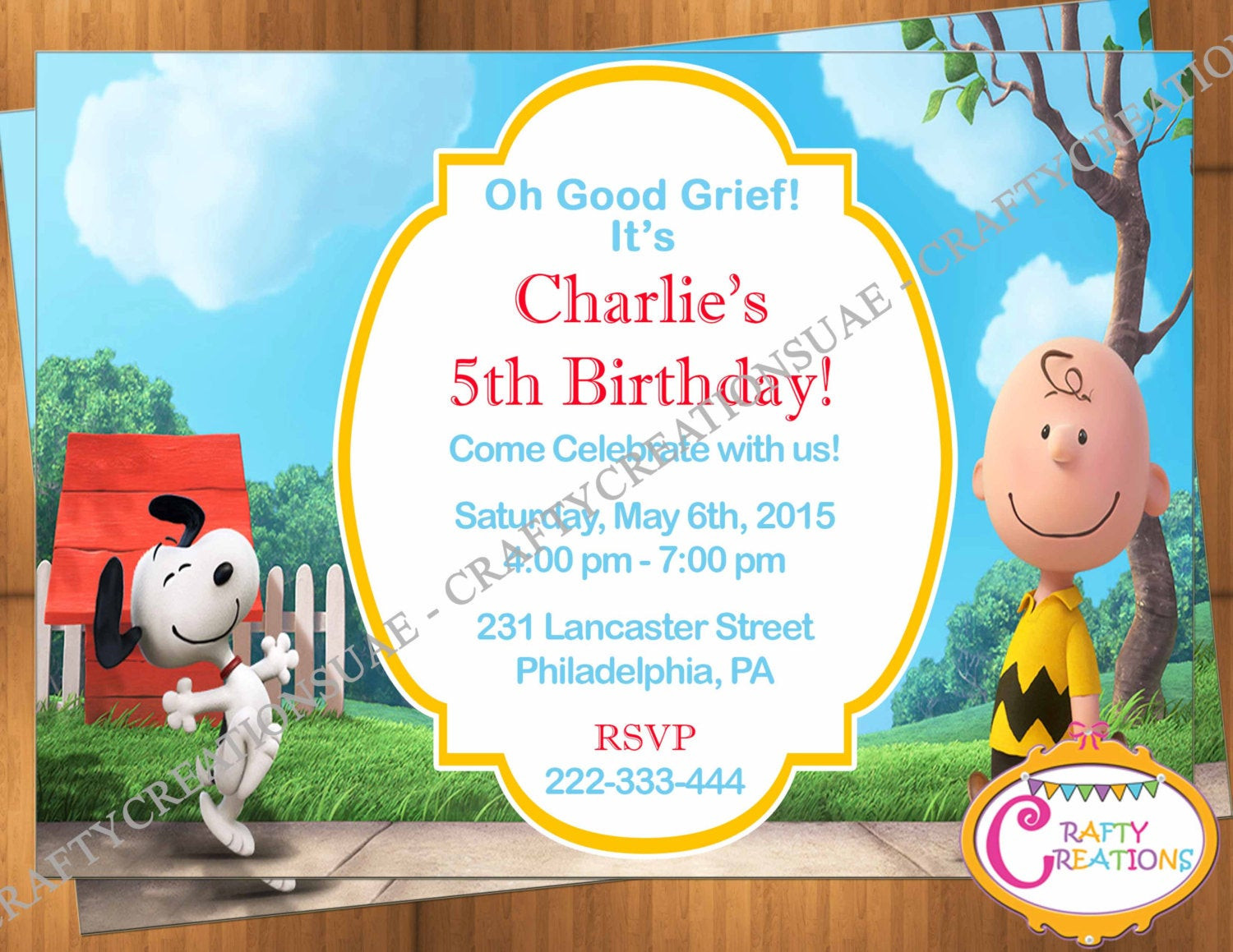 Snoopy Birthday Invitations
 Peanuts Movie Invitation SNOOPY Birthday Invitation