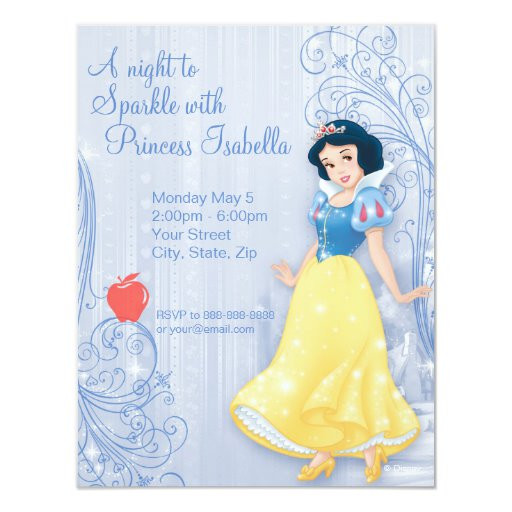 Snow White Birthday Invitations
 Snow White Birthday Invitation