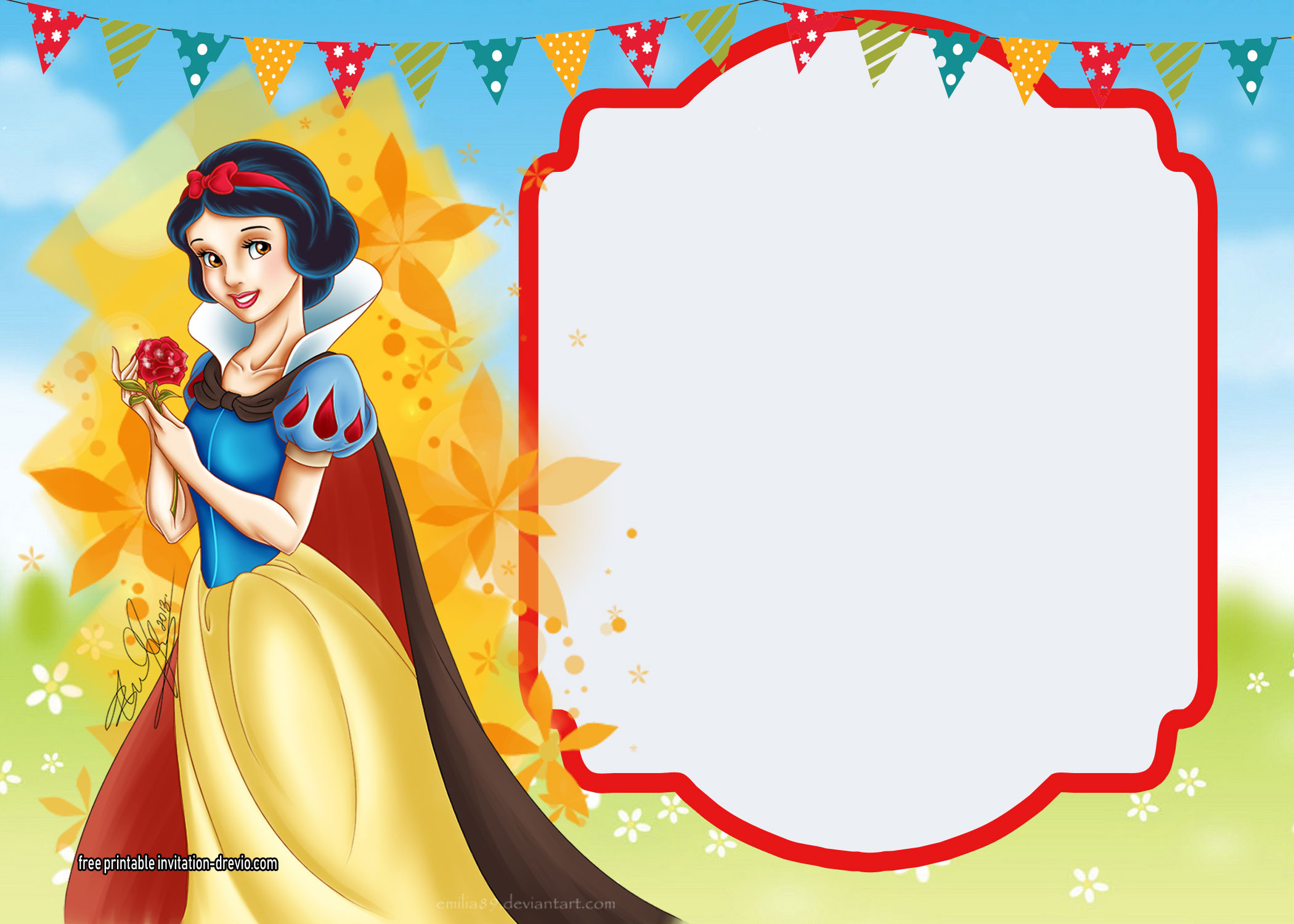Snow White Birthday Invitations
 FREE Printable Snow White Invitations plete Edition