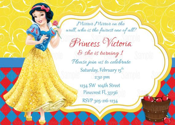 Snow White Birthday Invitations
 Snow White Printable Birthday Party Invitation plus FREE