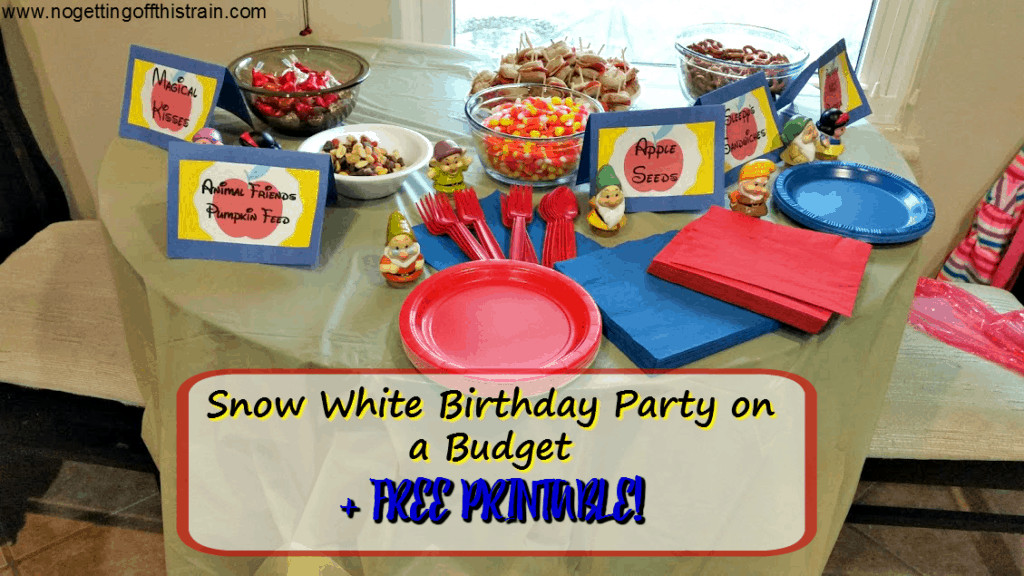 Snow White Party Ideas Food
 Snow White Birthday Party on a Bud FREE PRINTABLE