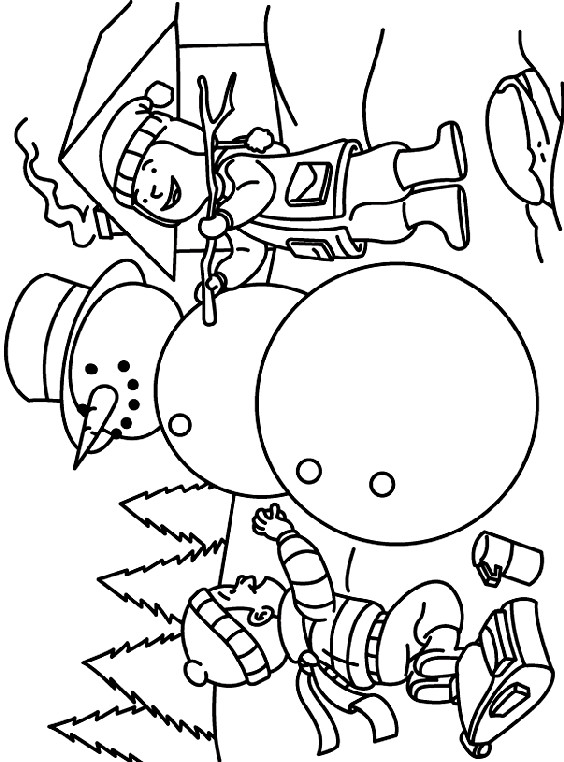 Snowman Printable Coloring Pages
 Making a Snowman Coloring Page