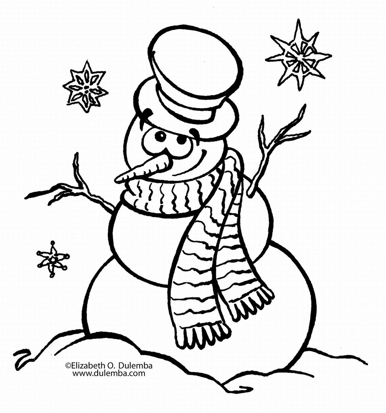 Snowman Printable Coloring Pages
 New Year Coloring Pages