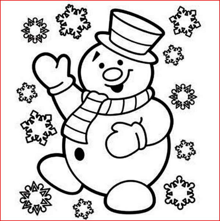 Snowman Printable Coloring Pages
 Coloring Pages Christmas Snowman Coloring Pages Free and