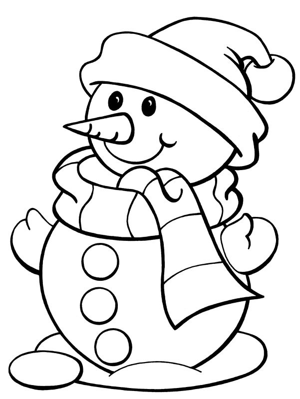 Snowman Printable Coloring Pages
 Free Printable Snowman Coloring Pages For Kids