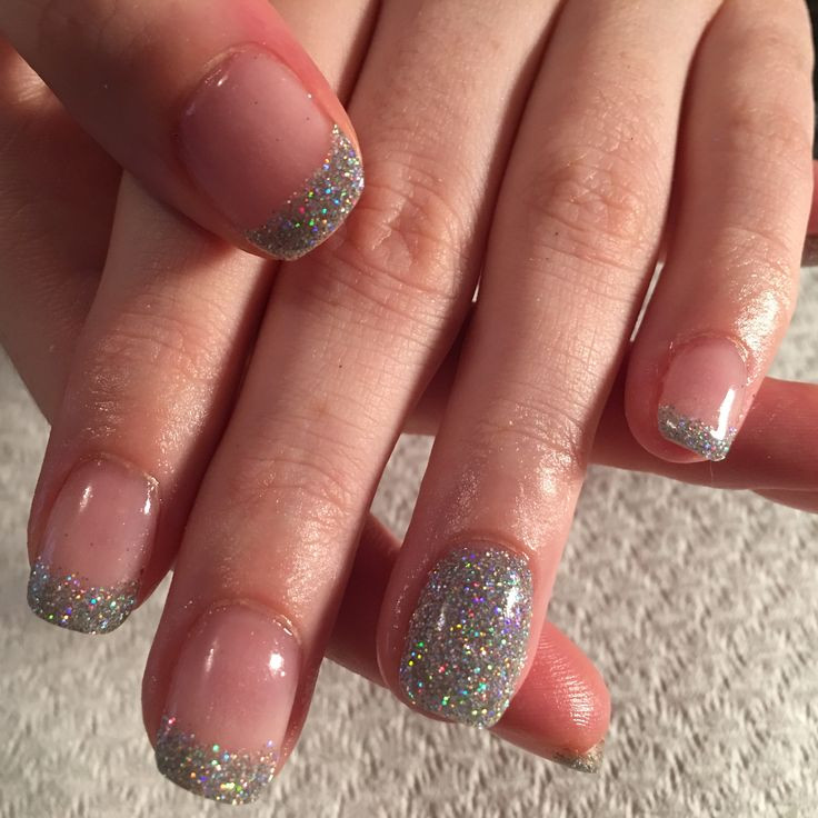 Sns Nail Ideas
 SNS holographic glitter tips with full glitter feature