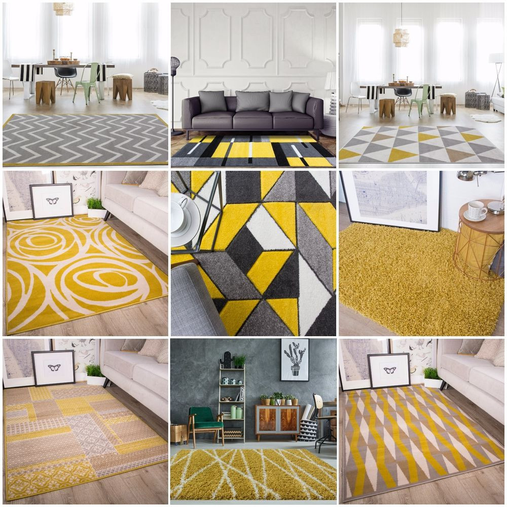 Soft Rug For Living Room
 Modern Ochre Mustard Rug For Living Room Soft Warm Yellow