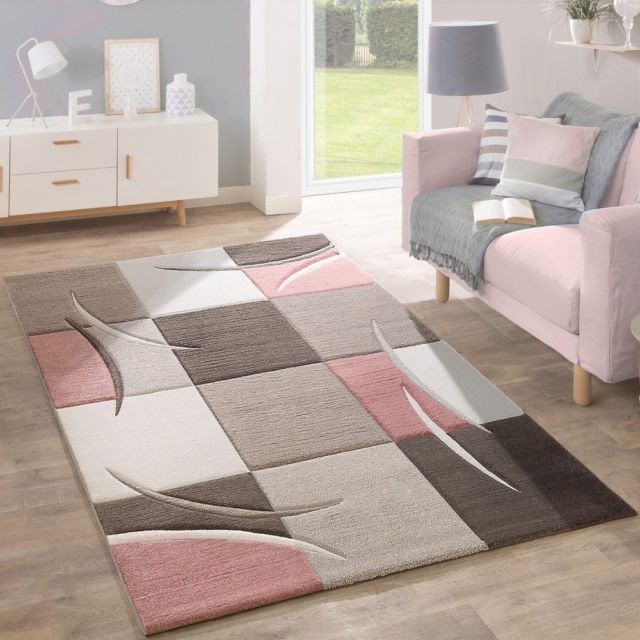 Soft Rug For Living Room
 Living Room Rug Pale Pink Beige Brown Grey Pastel Colour