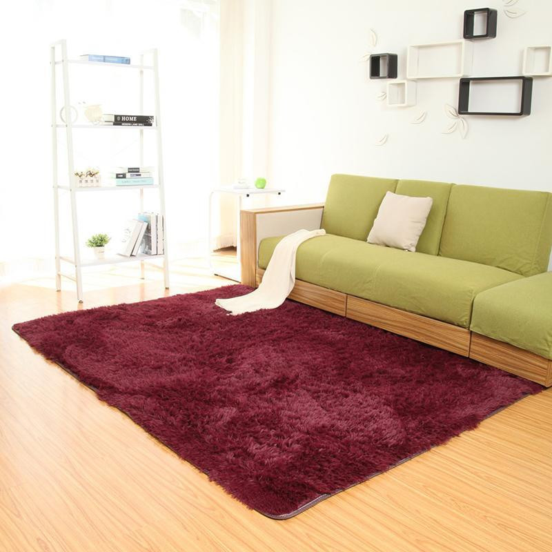 Soft Rugs For Living Room
 80 160Cm Oval Stretch Yarn Carpets For Living Room Soft