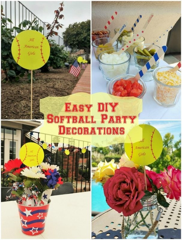 Softball Birthday Party Ideas
 Easy DIY Softball Party Decorations DIY Inspired