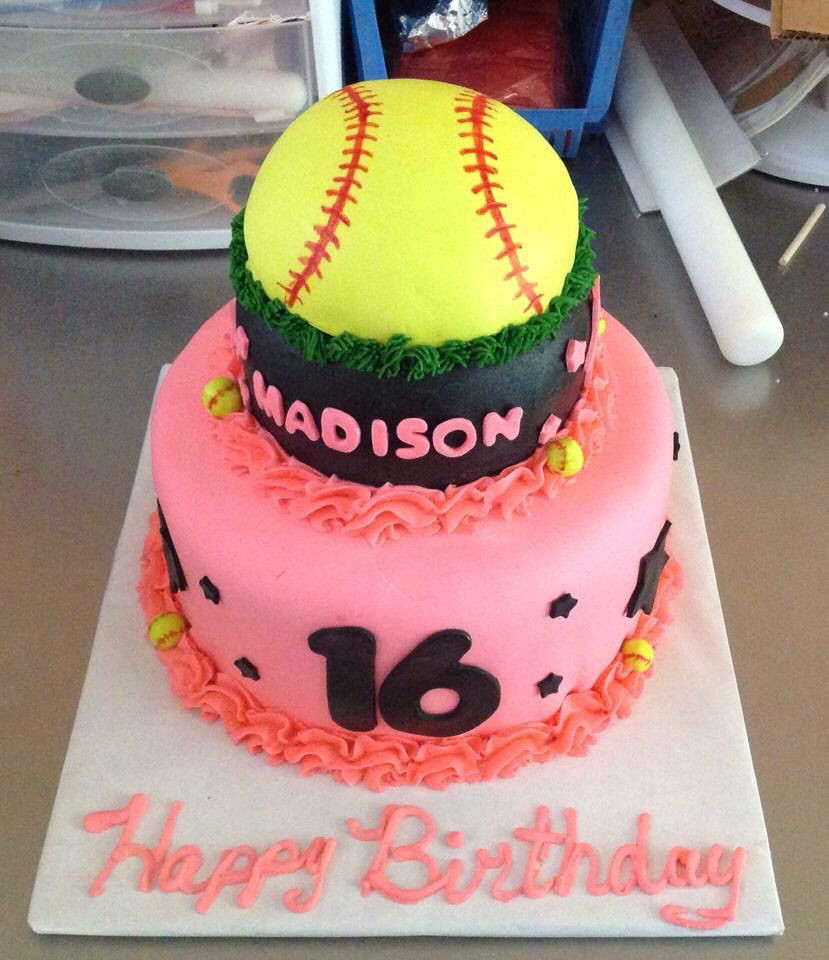 Softball Birthday Party Ideas
 Softball Themed Sweet 16 Cake