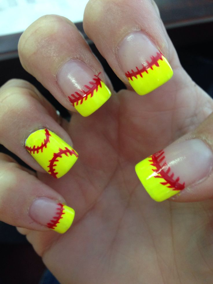 Softball Nail Art
 17 Best images about Softball Nails on Pinterest