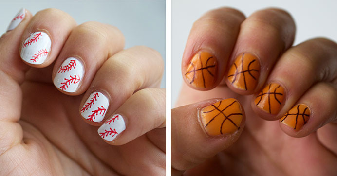 Softball Nail Art
 DIY & Craft Ideas