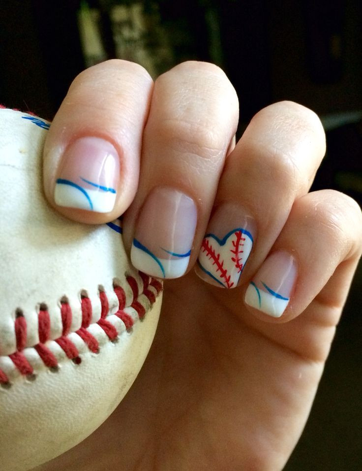 Softball Nail Art
 The 25 best Baseball nail designs ideas on Pinterest