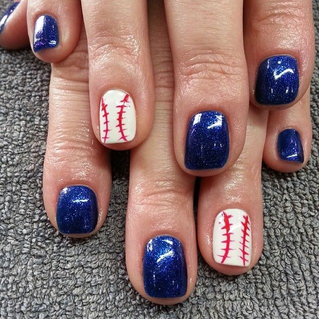 Softball Nail Art
 Best 25 Baseball nail designs ideas on Pinterest