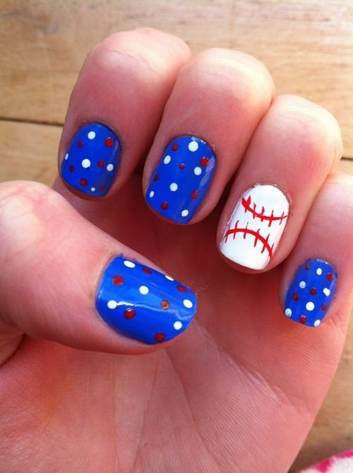 Softball Nail Art
 Best 25 Baseball nail designs ideas on Pinterest