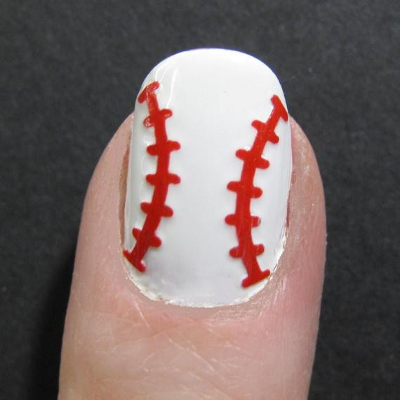 Softball Nail Art
 Baseball Softball Toe nail finger nail art tattoos