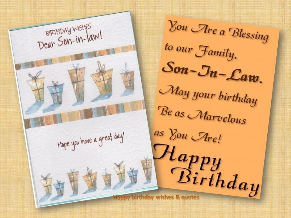 Son In Law Birthday Quotes
 Happy Birthday Wishes For Son In Law