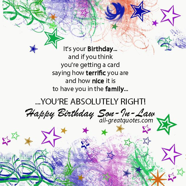 Son In Law Birthday Quotes
 HAPPY BIRTHDAY QUOTES FOR SON IN LAW image quotes at