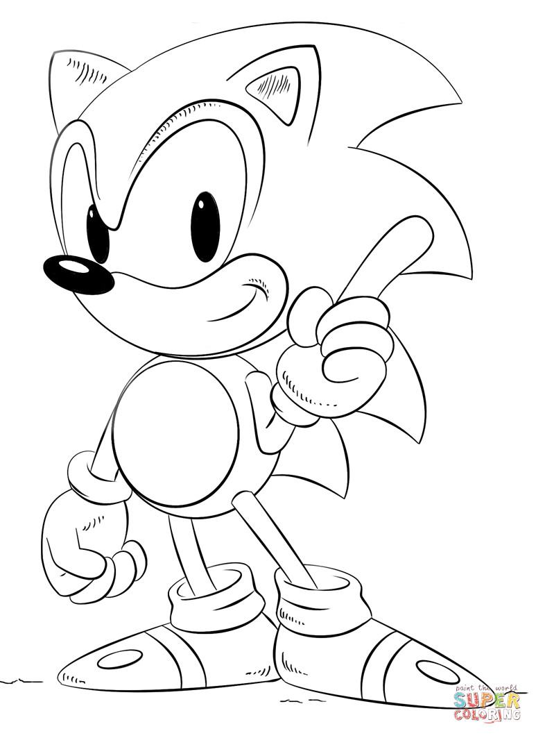 Sonic Printable Coloring Pages
 Sonic coloring page