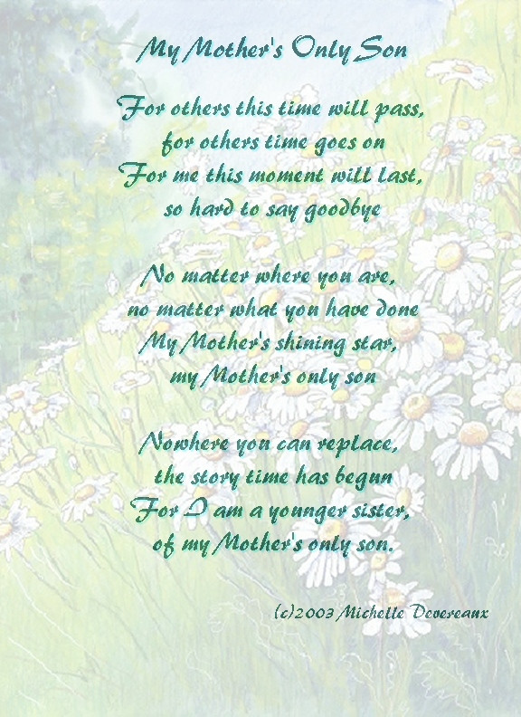 Sons Quotes To Mother
 Son Quotes And Poems QuotesGram