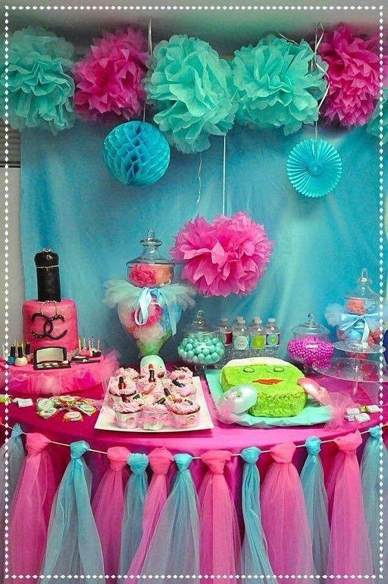 Spa Birthday Party Ideas
 Spa birthday party dessert table See more party planning