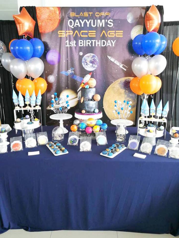 Space Birthday Party Supplies
 Kara s Party Ideas Outer Space Birthday Party