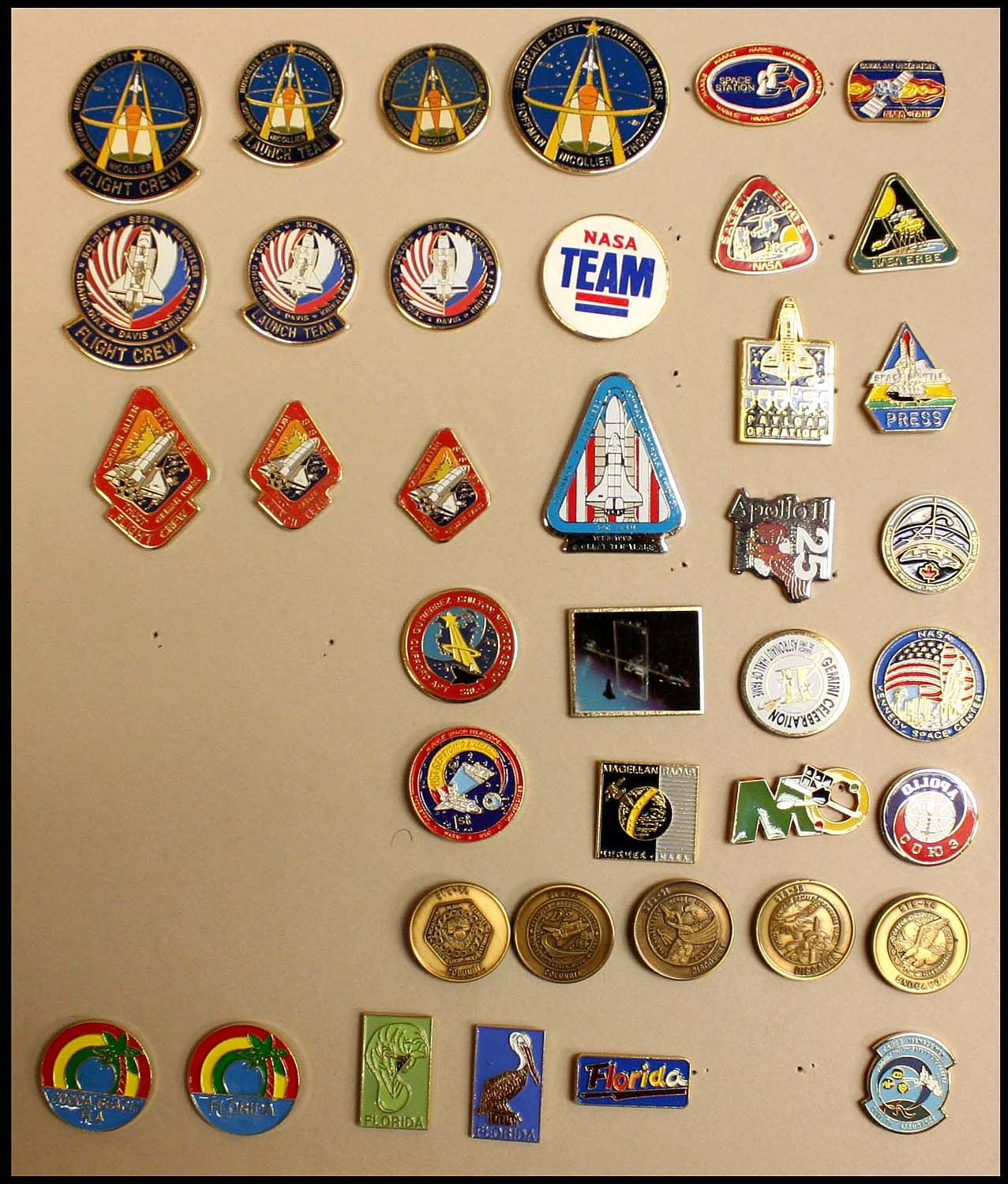 Space Pins
 Lot Detail 1960s 90s SPACE & FLIGHT LAPEL PIN COLLECTION