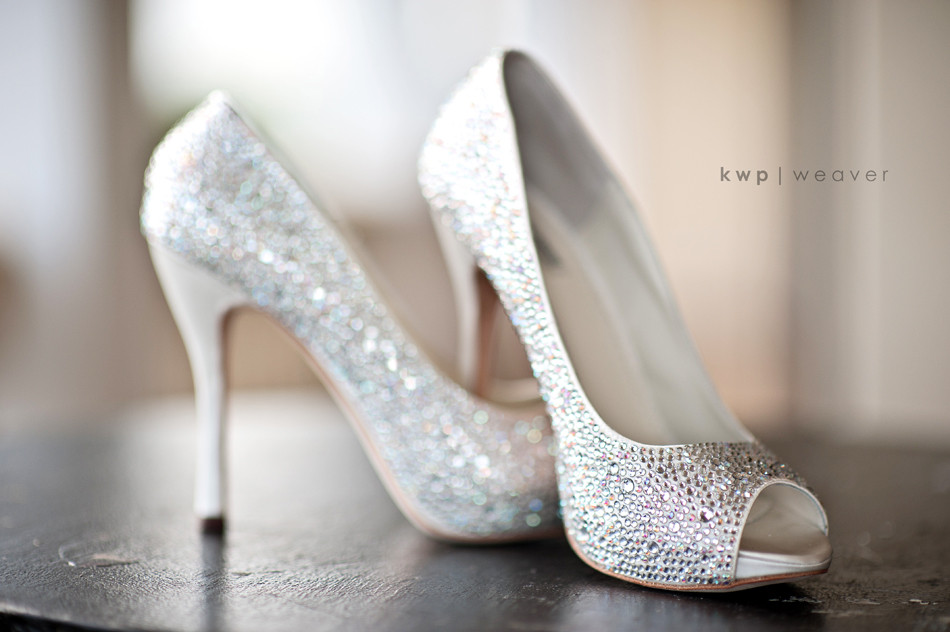 Sparkle Wedding Shoes
 sparkly peep toe wedding heels