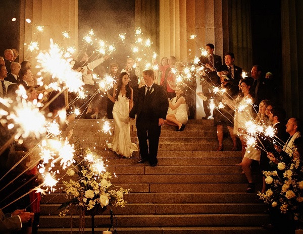 Sparkler Wedding Send Off
 Go Out With A Bang Coordinating Sparkler Exits