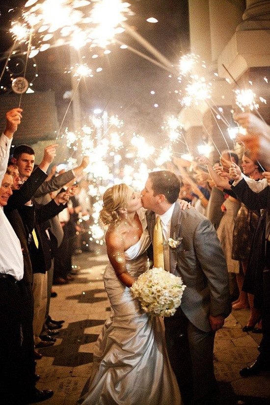 Sparkler Wedding Send Off
 Five Ideas for Tosses and Send fs