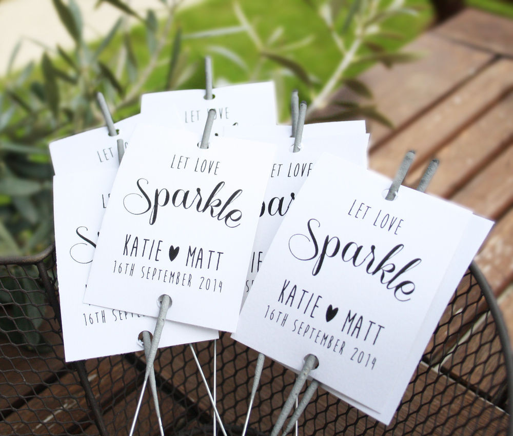 Sparklers As Wedding Favours
 10 x Sparkler Covers Ideal Wedding favours