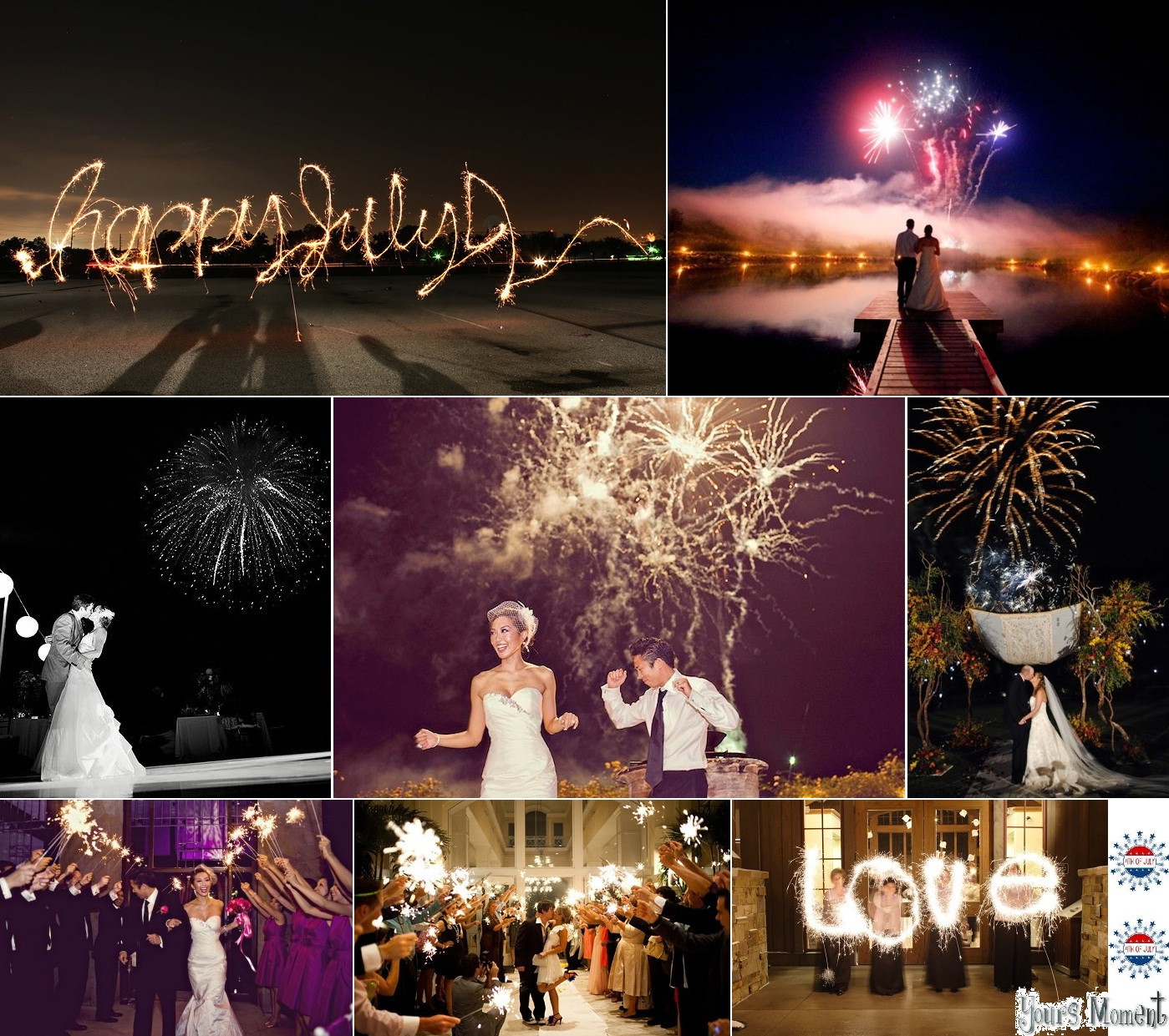 Sparklers For Wedding Ceremony
 Yours Moment Fourth July Inspired Wedding Fireworks