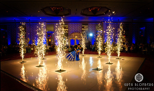 Sparklers For Wedding Reception
 Sapphires and Saffron Indoor Fireworks