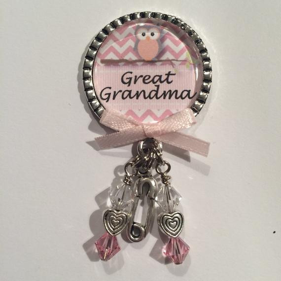 Special Baby Gifts From Grandma
 Great Grandma pin Baby Personalized Gift Owl Baby Shower