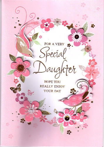 Special Birthday Wishes For Daughter
 For a Very Special Daughter Birthday Embossed Personalised