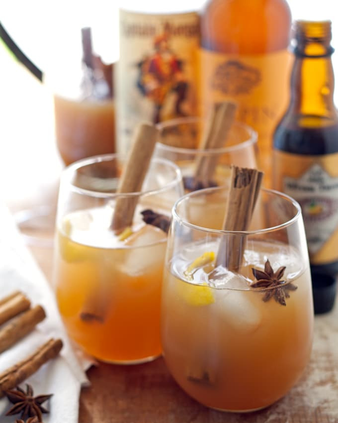 Spiced Rum Drinks
 Autumn Spiced Rum Cider Cocktail The Thirsty Feast