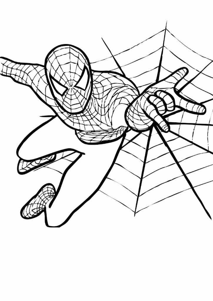 Spiderman Coloring Pages For Kids
 Spiderman Drawings For Kids Coloring Home