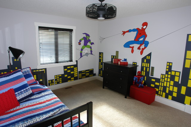 Spiderman Kids Room
 Boys Spiderman Bedroom Modern Kids Calgary by Sara