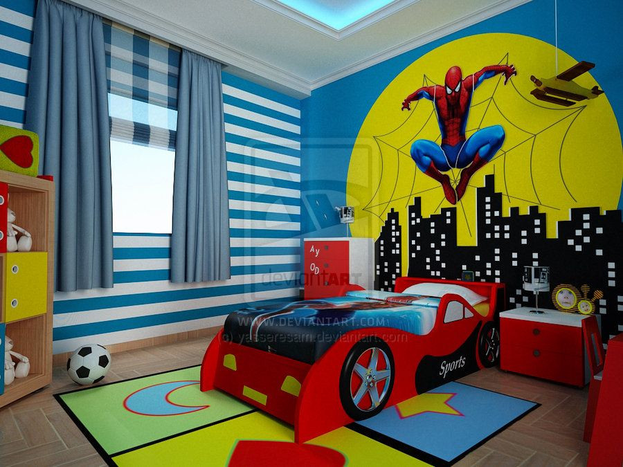 Spiderman Kids Room
 Spider man Bedroom Kid room by yasseresamviantart