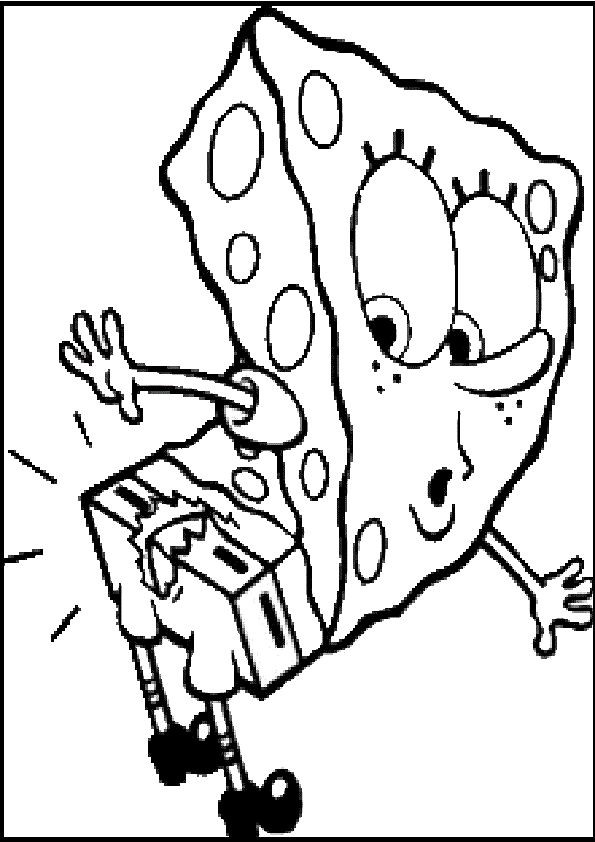 Spongebob Coloring Pages For Boys
 Ripped Pants Spongebob coloring picture for kids