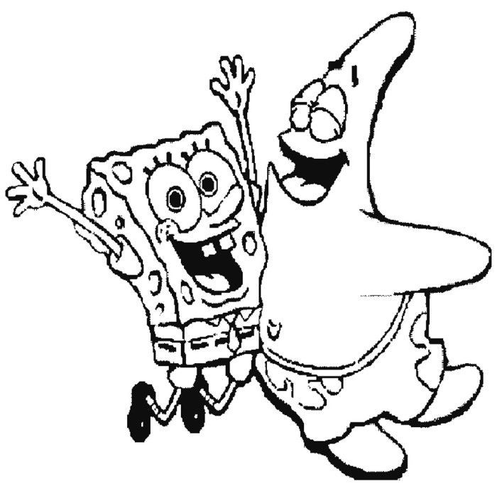Spongebob Coloring Pages For Boys
 Spongebob And Patrick Happy Coloring Page Spongebob