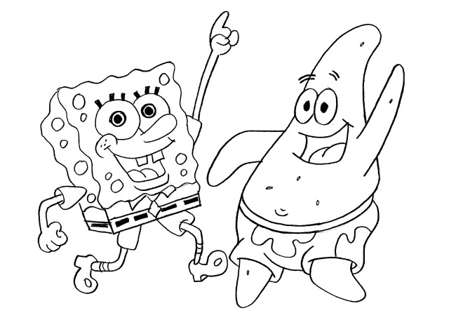 Spongebob Coloring Pages For Boys
 Coloring pages from Spongebob Squarepants animated