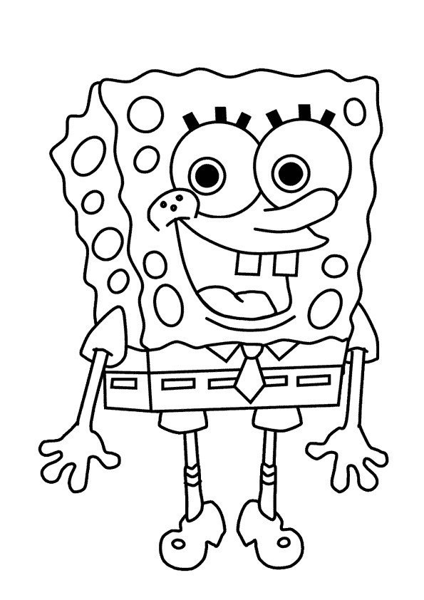 Spongebob Coloring Pages For Boys
 Spongebob Squarepants Smiling Coloring Page Boys