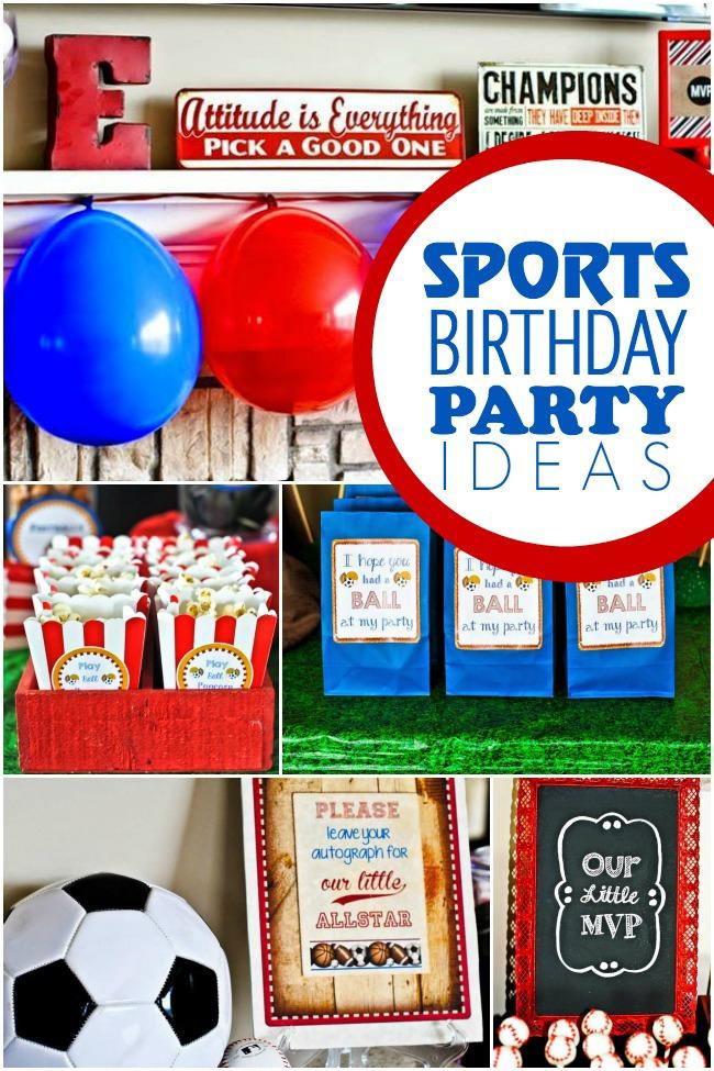 Sports Birthday Decorations
 A Boy s Hockey Birthday Party Spaceships and Laser Beams