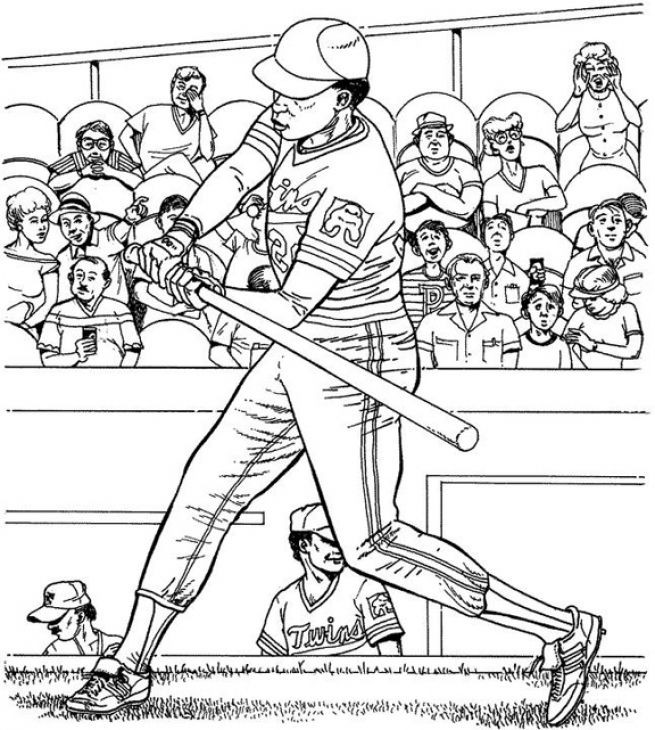 Sports Coloring Books For Adults
 Major League Baseball Game Coloring Page