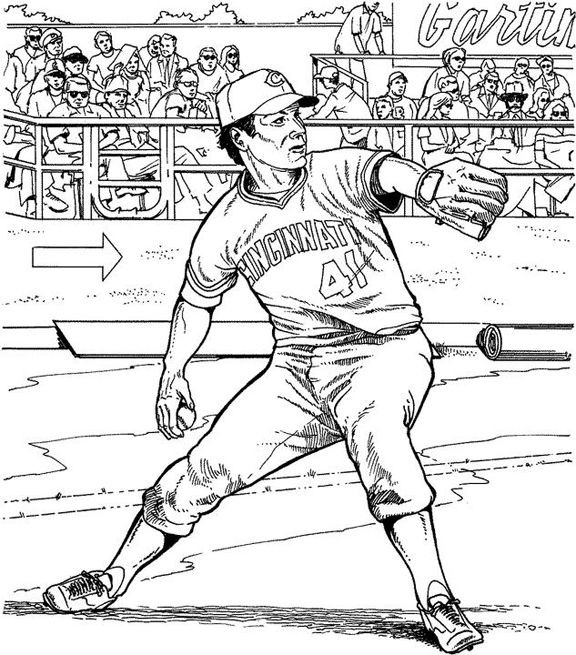 Sports Coloring Books For Adults
 78 Best images about Baseball coloring pages on Pinterest