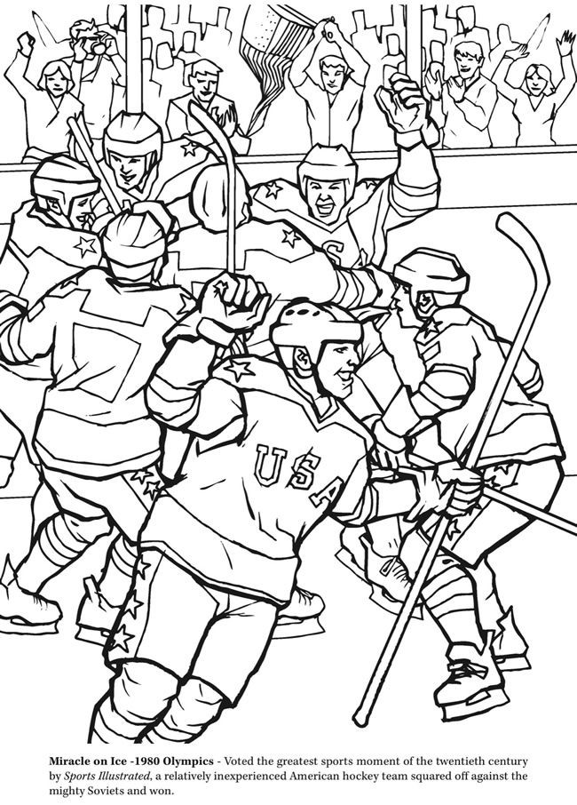 Sports Coloring Books For Adults
 GOAL The Hockey Coloring Book Dover Publications