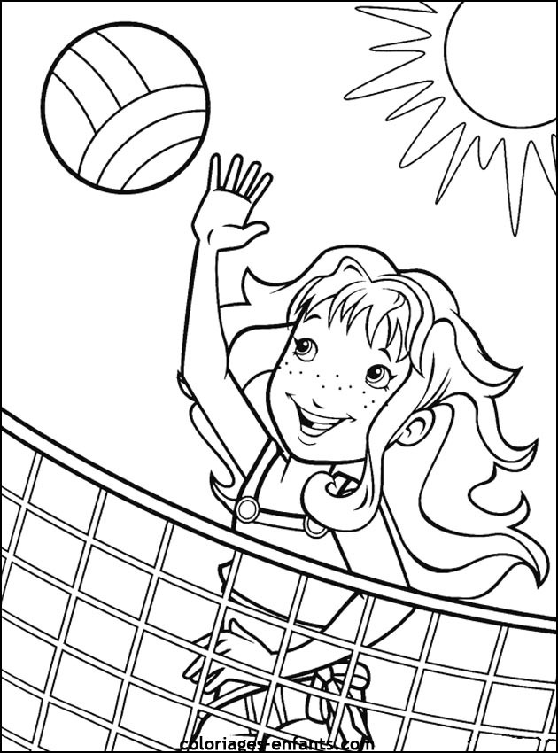 Sports Coloring Pages For Girls
 Coloring & Activity Pages Girl Playing Beach Volleyball